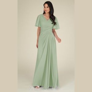 Azazie “Morning Glory” Dress, size 20, Dusty Sage Bridesmaid/Mother of Dress
